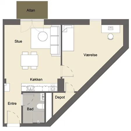 Modern 1-bed In Frederiksberg Wbalcony Apartment